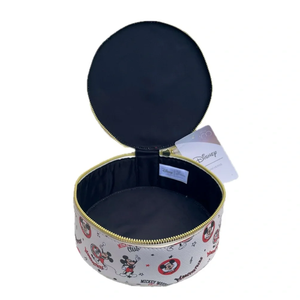 Mickey Mouse Club Round Zipper Makeup Bag Her Universe NWT